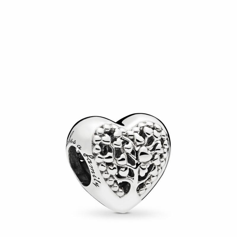 Pandora Australia Flourishing Hearts Charm - Sterling Silver | ZMXJOK964